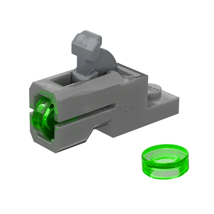 LEGO Minifigure Accessory - Projectile Launcher, Mini Blaster, Firing 1 x 1 Tiles, Trans-Green [MiniMOC]