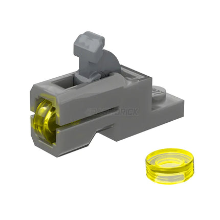 LEGO Minifigure Accessory - Projectile Launcher, Mini Blaster, Firing 1 x 1 Tiles, Trans-Yellow [MiniMOC]