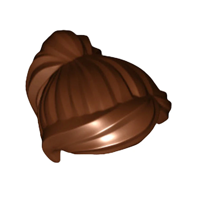 LEGO Minifigure Part - Hair Female Ponytail, Swept Sideways Fringe, Reddish Brown [87990] 6093515
