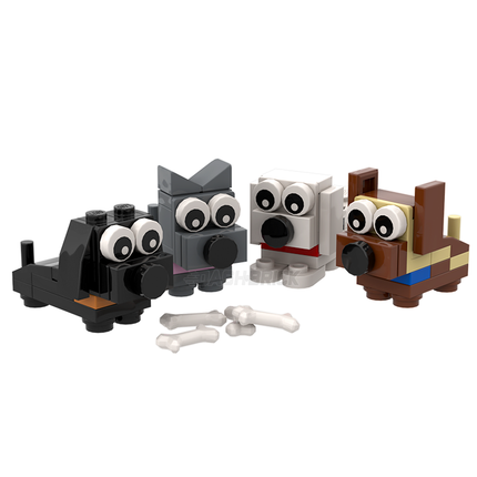 LEGO "Brick Puppy - Litter" - 4 Pack Combo [MiniMOC] Save 15%