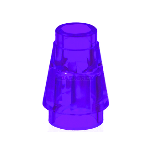 LEGO Cone 1 x 1 with Top Groove, Trans-Purple [4589b]