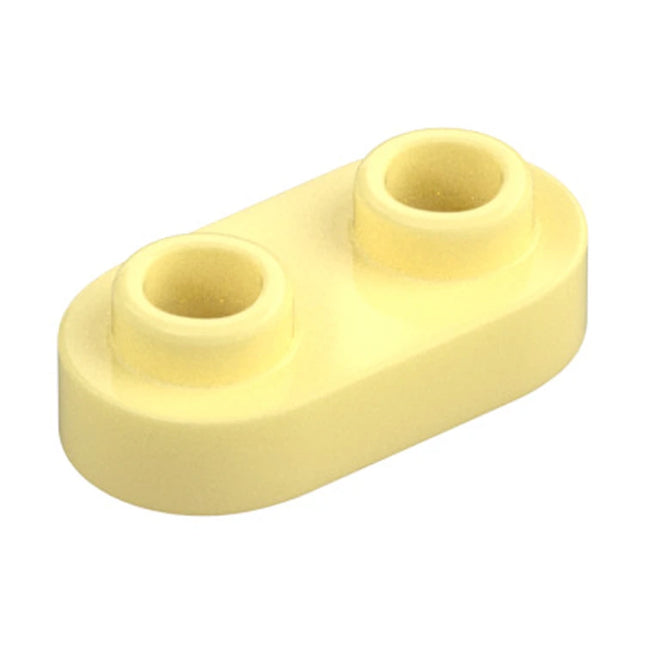 LEGO Plate, Modified 1 x 2 Rounded, 2 Open Studs, Light Bright Yellow [35480] 6296501