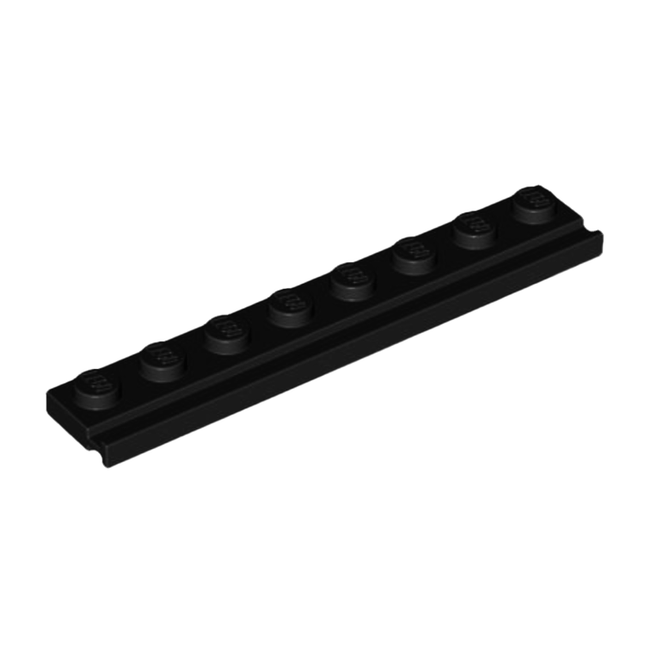 LEGO Plate, Modified 1 x 8 with Door Rail, Black [4510] 4286009