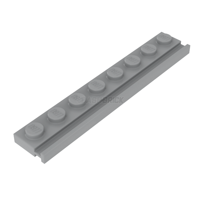 LEGO Plate, Modified 1 x 8 with Door Rail, Light Grey [4510] 4211498