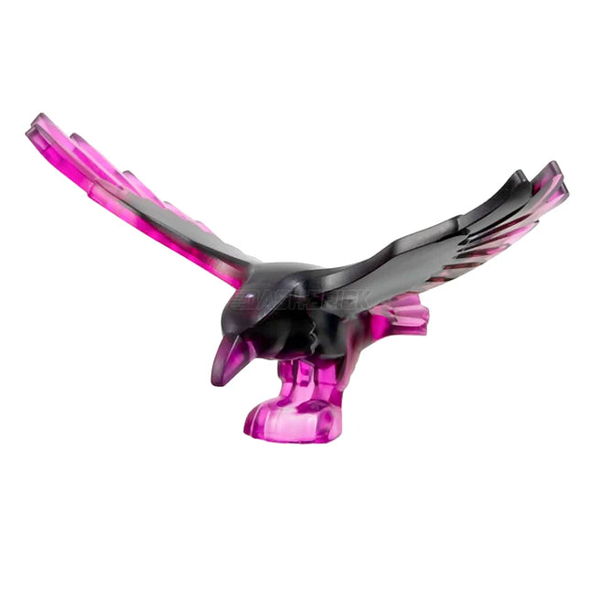 LEGO Minifigures Animal - Bird, Raven with Spread Wings with Marbled Black/Trans-Dark Pink [5272pb01] 6466858
