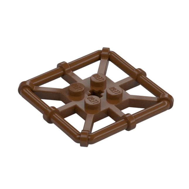 LEGO Plate, Modified 2 x 2 with Bar Frame Square, Reddish Brown [30094] 6300124