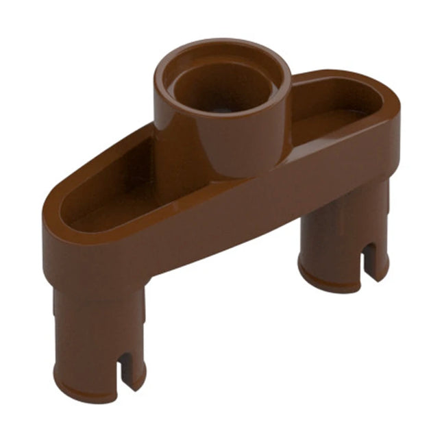 LEGO Technic, Pin Connector 3L with 2 Pins and Center Hole, Reddish Brown [15461] 6189165