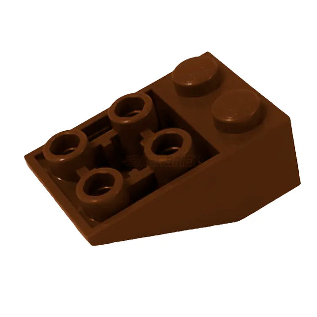 LEGO Slope, Inverted 33 3 x 2, Flat Bottom Pin and Connections between Studs, Reddish Brown [3747b] 4508616