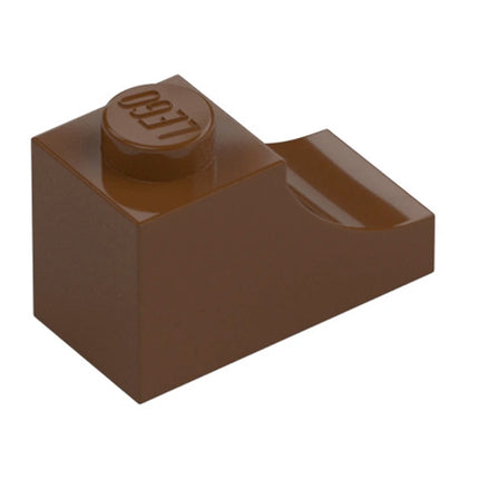 LEGO Brick, Arch 1 x 2 Inverted, Outside Half Arch, Reddish Brown [78666] 6365885