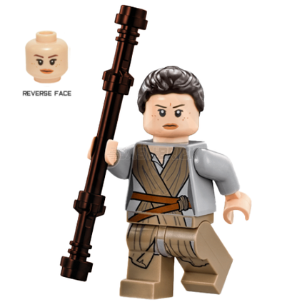 LEGO Minifigure - Rey, Dark Tan Robe [STAR WARS]