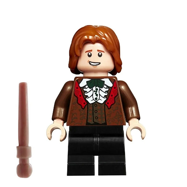 LEGO Minifigure - Ron Weasley - Reddish Brown Suit, Shirt with Ruffle (2019) [HARRY POTTER]