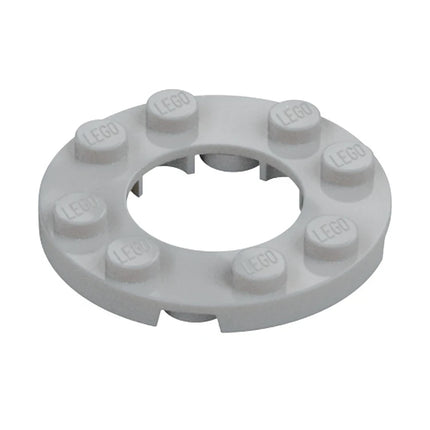 LEGO Plate, Round 4 x 4 with 2 x 2 Round Open Center, Light Grey [11833] 6167798