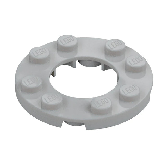 LEGO Plate, Round 4 x 4 with 2 x 2 Round Open Center, Light Grey [11833] 6167798