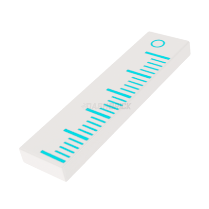 LEGO Minifigure Accessory - Tile, Ruler / Measuring Tape (Tile 1 x 4) [2431pb857]