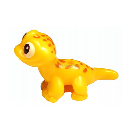 LEGO Minifigure Animal - Salamander/Gecko, Spots, Bright Light Orange [84307pb02]