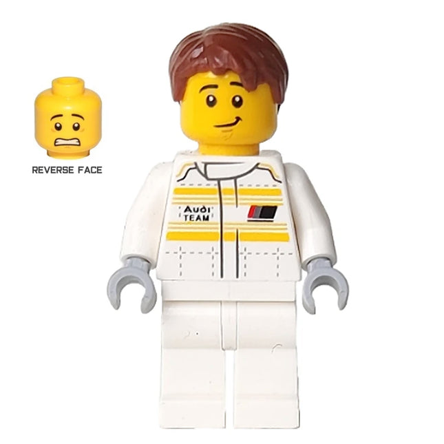 LEGO Minifigure - 1985 Audi Sport quattro S1 Driver (2020) [SPEED CHAMPIONS]