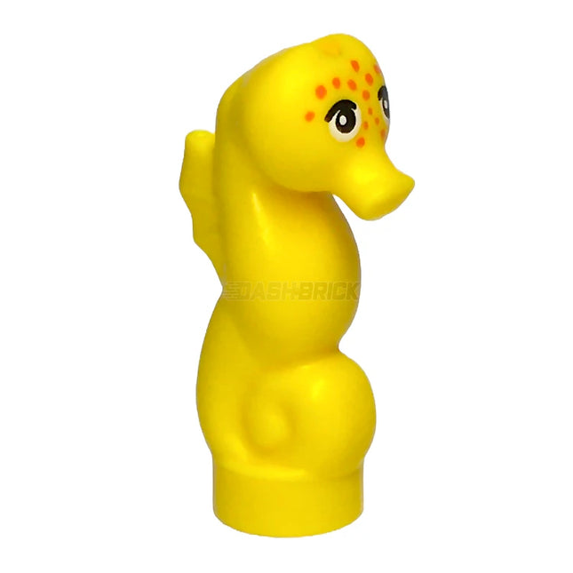 LEGO Seahorse, Black Eyes and Orange Spots, Yellow [67156pb03]