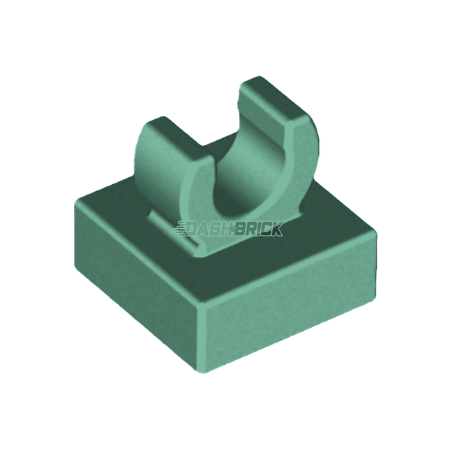 LEGO Tile, Modified 1 x 1, Open O Clip (Up Right Holder), Sand Green [15712]