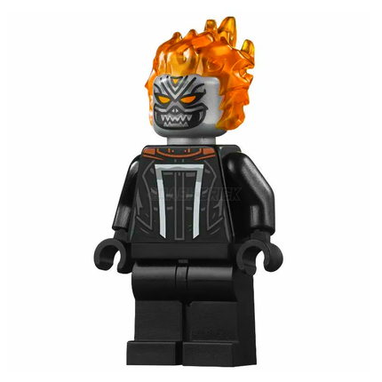 LEGO Minifigure - Ghost Rider, Roberto 'Robbie' Reyes, Flat Silver Head [MARVEL]