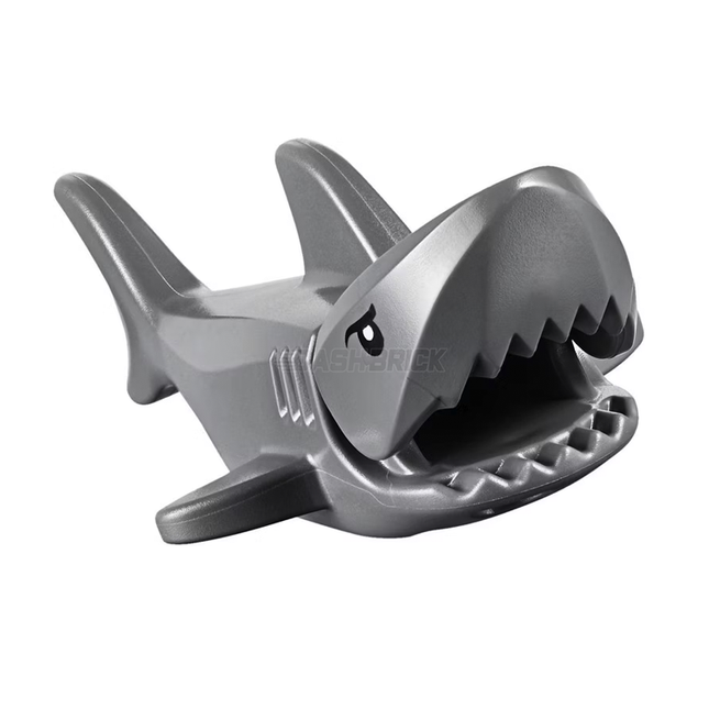 LEGO Minifigure Animal - Shark, Printed Eyes, Opening Mouth, Dark Grey [14518c04pb01] 6107827 6044722