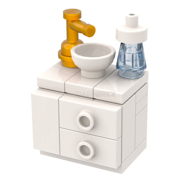 LEGO "Bathroom Basin" - Sink, Draws, Bottle [MiniMOC]