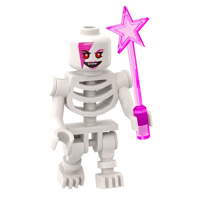 LEGO Minifigure - Skeleton, Magenta Witch [DASHBRICK EXCLUSIVE]