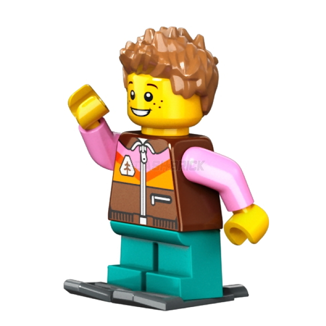 LEGO Minifigure - Child, Boy - Jacket, Spiked Hair, Winter Snowshoes [CITY]