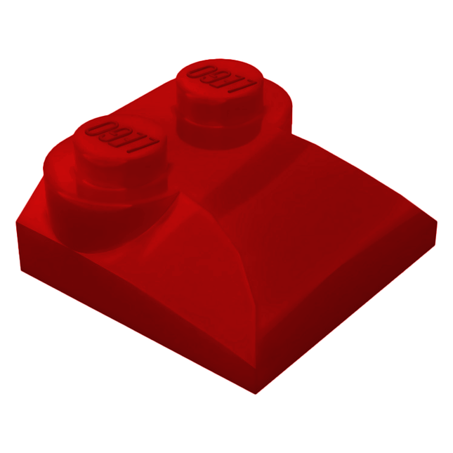 LEGO Slope, Curved 2 x 2 x 2/3 with 2 Studs and Curved Sides, Red [47457] 4220515