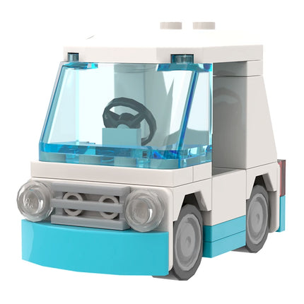 LEGO "Click n' Go Coupé" - Small Car, White [MiniMOC]