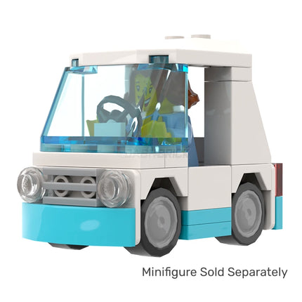 LEGO "Click n' Go Coupé" - Small Car, White [MiniMOC]