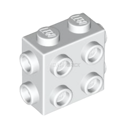 LEGO Brick, Modified 1 x 2 x 1 2/3 with Studs on 3 Sides, White [67329]