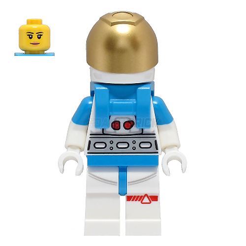 LEGO Minifigure - Lunar Research Astronaut, Female, White/Dark Azure Suit, Metallic Gold Visor [CITY]