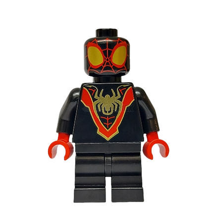 LEGO Minifigure - Spider-Man, (Miles "Spin" Morales) Medium Legs, Gold Spider Logo [MARVEL]