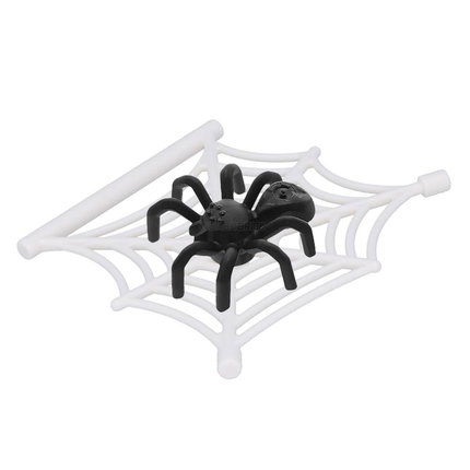LEGO Minifigure Animal - Spider & Spiderweb with Bar, Black/White [29111/90981]