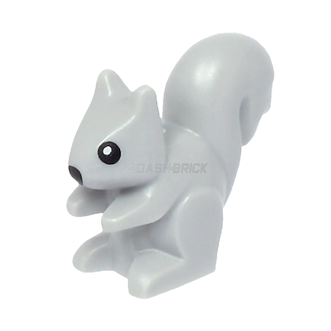 LEGO Minifigure Animal - Squirrel, Black Nose and Eyes, Light Grey [80679pb03] 6390506