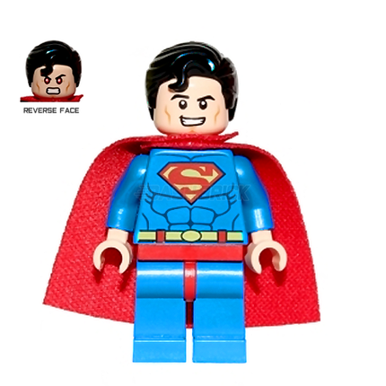 LEGO Minifigure - Superman - Red Eyes on Reverse, Spongy Soft Knit Cape (2016) [DC COMICS]