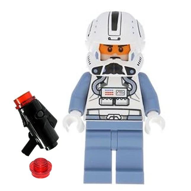 LEGO Minifigure - Clone Trooper Pilot (Phase 2) - Sand Blue Arms and Legs, Frown (2010) [STAR WARS]