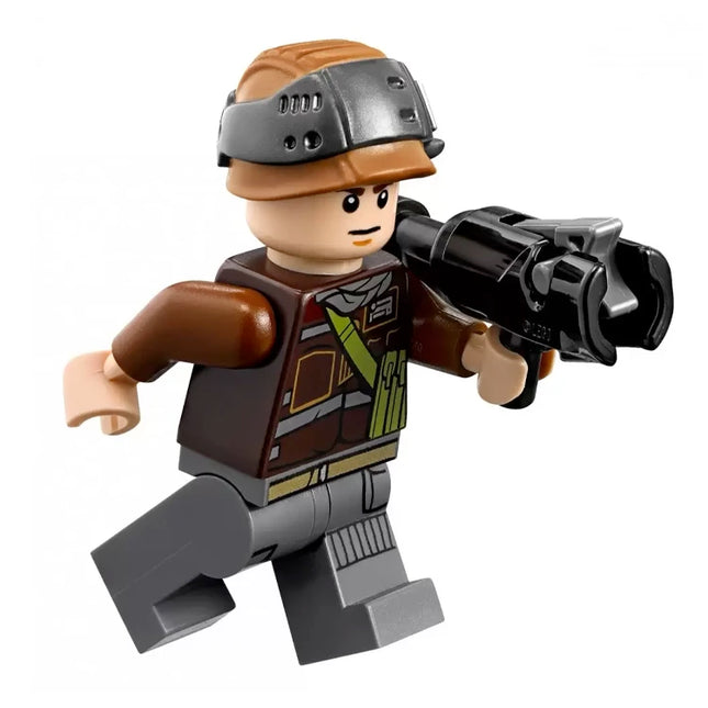 LEGO Minifigure - Rebel Trooper - Light Nougat Head, Helmet with Pearl Dark Gray Band (Private Calfor) (2017) [STAR WARS]