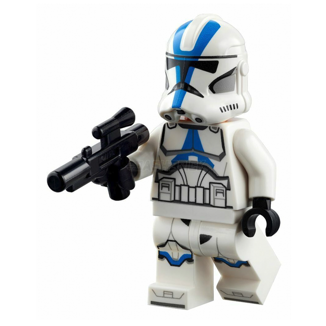 LEGO Minifigure - Clone Trooper, 501st Legion (Phase 2) - White Arms, Nougat Head, Helmet with Holes [STAR WARS]