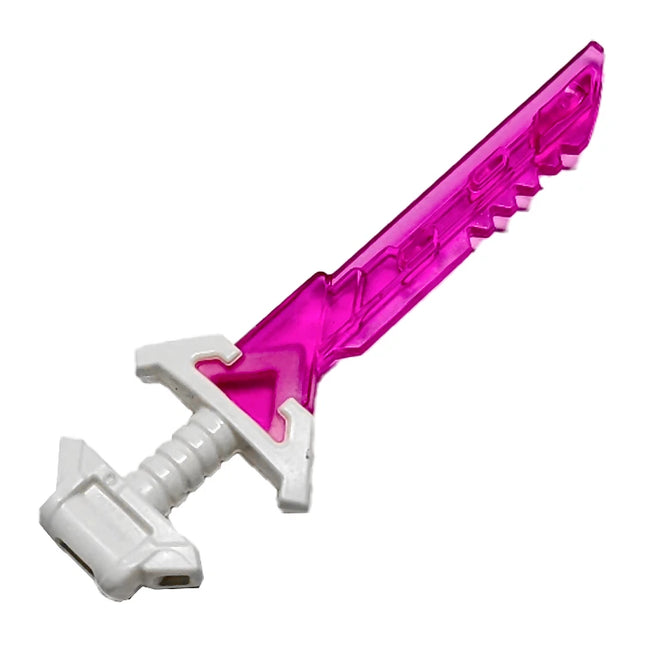 LEGO Minifigure Accessory - Weapon Sword, Serrated Blade (Ninjago Key-Tana), Trans-Pink [65272pb01] 6287580