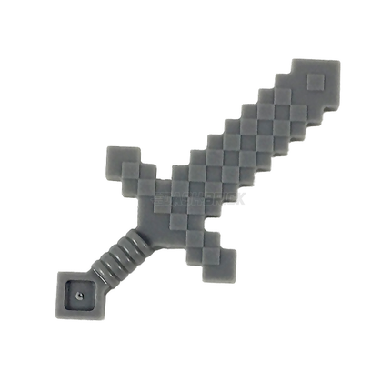LEGO Minifigure Accessory - Minifigure, Weapon Sword Pixelated (Minecraft), Dark Grey [18787] 6134370