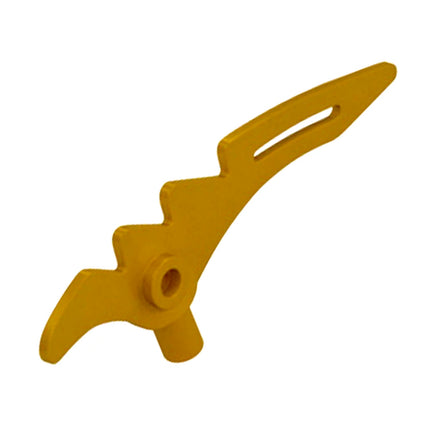 LEGO Minifigure Accessory - Weapon Sword, Crescent Blade, Serrated with Bar, Pearl Gold [98141] 6270138