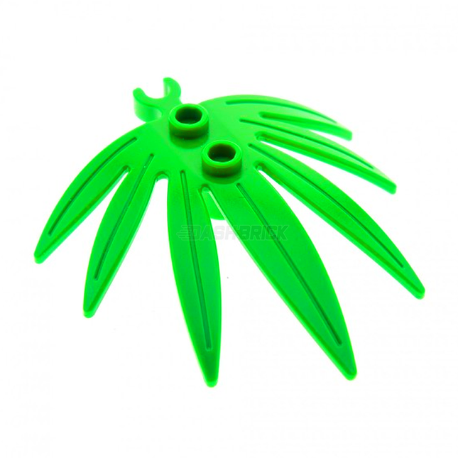 LEGO Plant Leaves 6 x 5 Swordleaf/Palm, Clip, Bright Green [10884]