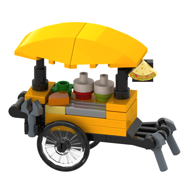 LEGO "TacoTime Express Cart" - Brickside Delights Wagon #7 [MiniMOC]