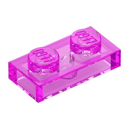 LEGO Plate, 1 x 2, Trans-Dark Pink [3023] 6514008