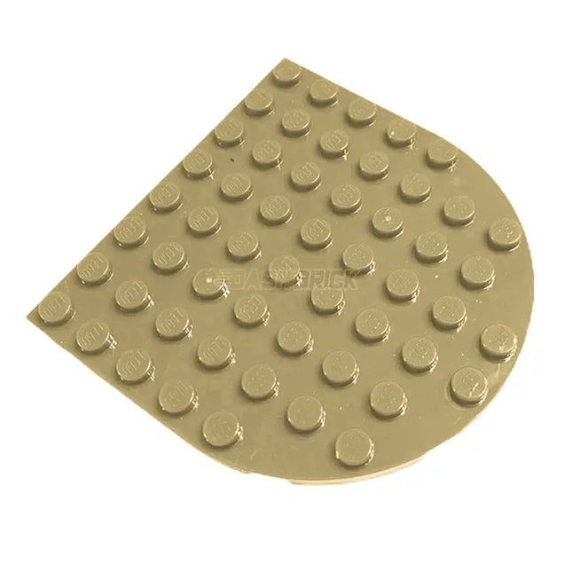 LEGO Plate, Round 8 x 8 Rounded End, Tan [41948] 6249092