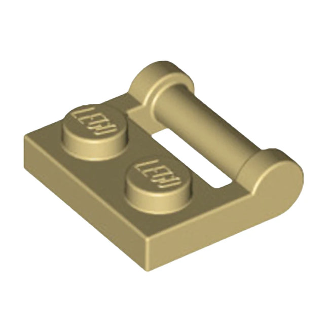LEGO Plate, Modified 1 x 2, Bar Handle on Side, Closed Ends, Tan [48336] 4217562