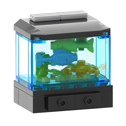 LEGO "Tropical Fish Tank, Large" - Fish with Crab [MiniMOC]