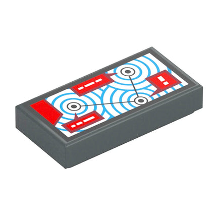 LEGO Minifigure Accessory - Tile, Screen with Map with Targets, Arrows [3069pb0648] 6226606