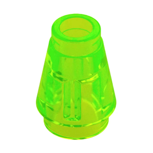 LEGO Cone 1 x 1 with Top Groove, Trans-Bright Green [59900] 4589b 6514024
